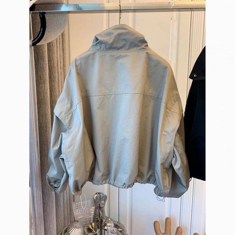 Осеннее trench coat, дизайнерская куртка для отдыха, оверсайз, тренд сезона, для подростков