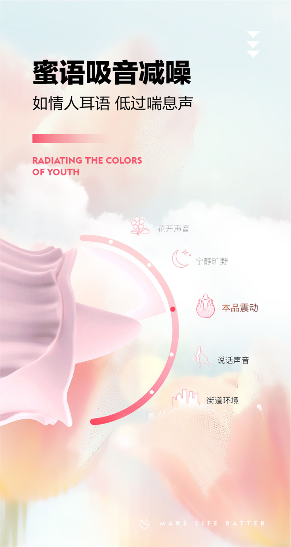 Nainujiao Rose Tongue-Licking Vibrator, Silicone Rechargeable-Style Body Teasing Toy, Pink — detail image 8