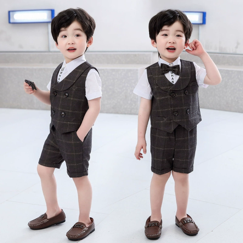 Children's suit, summer vest, set, wedding dress, piano performance costume, new collection, Birthday gift