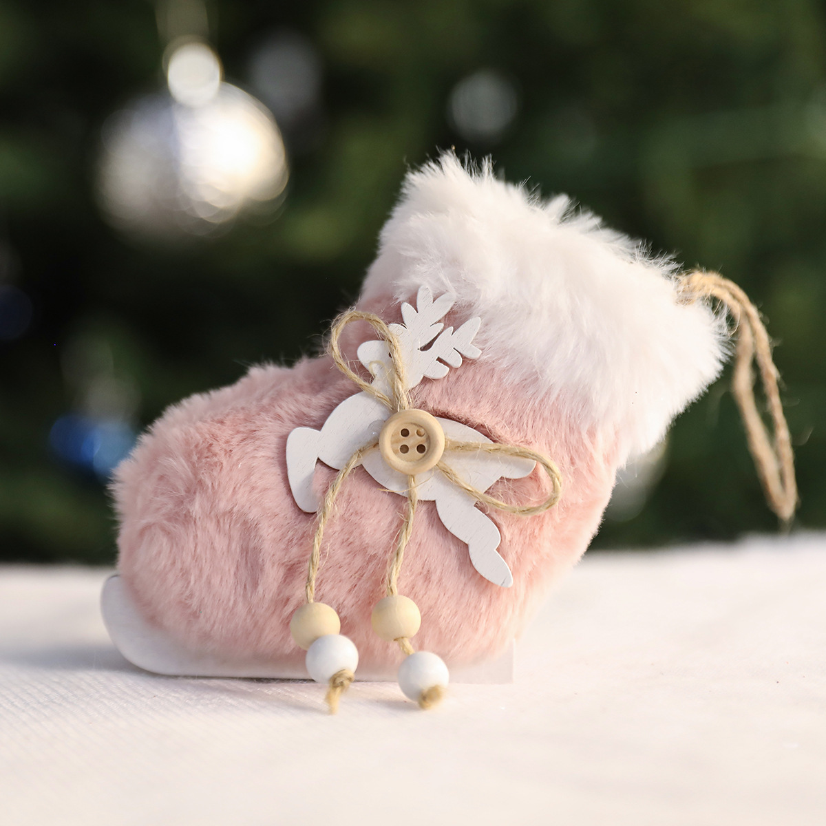 [Selección exclusiva] decoraciones de Navidad Santa colgante colgante de peluche calcetines de Navidad string colgante árbol de Navidad