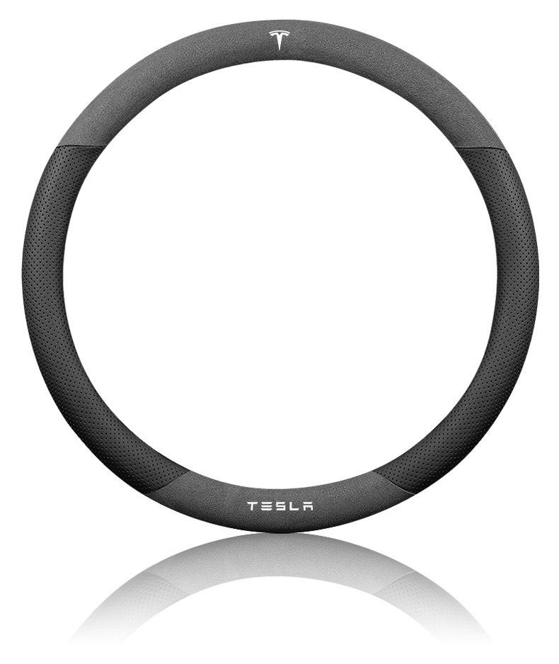 Dedicated to Tesla Model3 steering wheel cover flip Tesla modely model3 car fur handle cover
