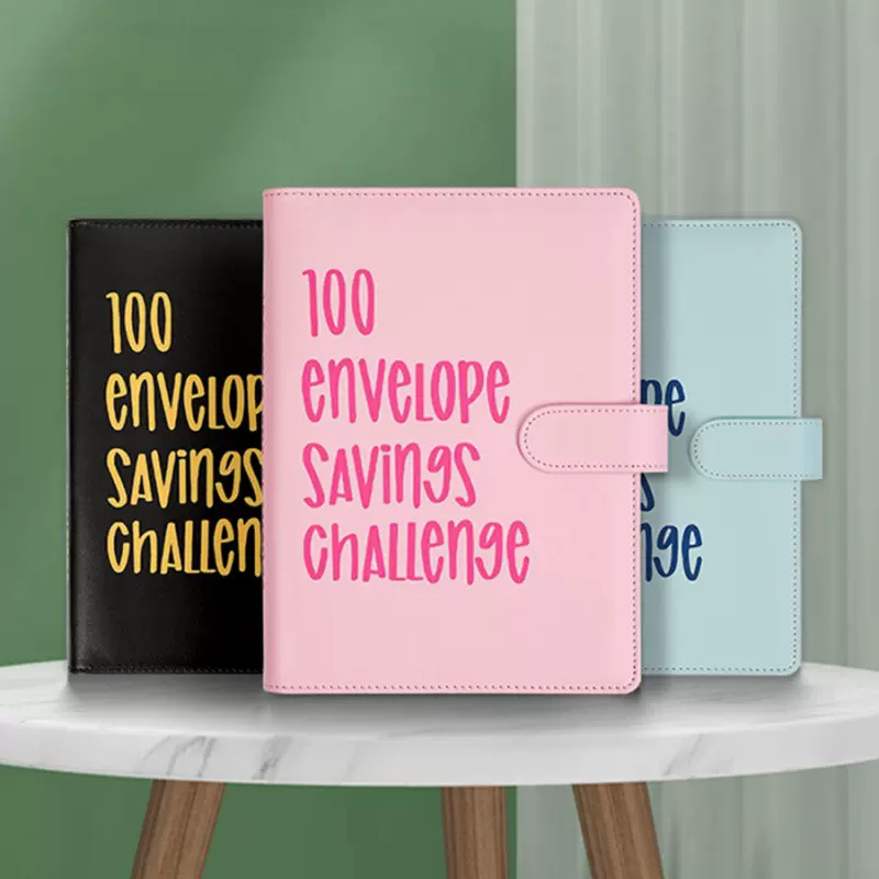 跨境100 Envelope savings Challenge情侣百日存钱挑战活页笔记本