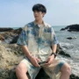 薄款短袖夏季海边衬衫