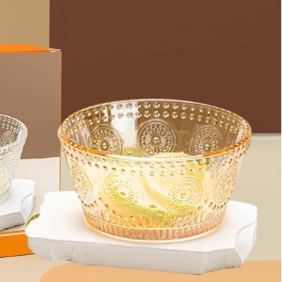 家庭用ガラスボウルセット太陽花果物サラダボウルクリエイティブ食器セットアイスクリームボウル食器卸売り|undefined