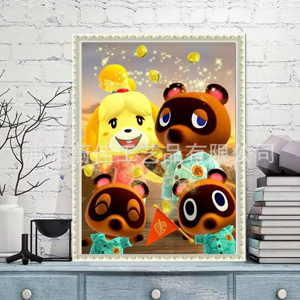 亚马逊跨境货源5D钻石画熊 皮卡丘 DIY满钻装饰画十字绣 厂家批发