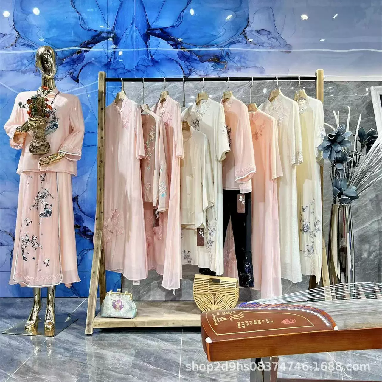 Осенний новый китайский стиль платье-рубашка костюм Шэньчжэнь высококлассный бренд женская одежда оптом поставки напрямую