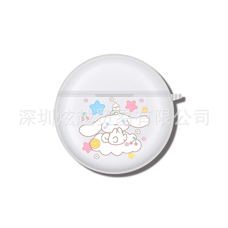 Adecuado para Lenovo HT38 funda protectora auricular Bluetooth caso PRO6 transparente suave caso airposs6 patrón de impresión en color