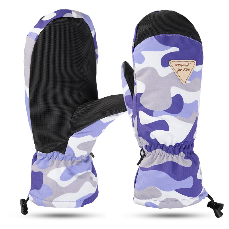 Guantes de invierno para hombres y mujeres de invierno de snowboard cálido resistente al desgaste de equitación antideslizante a prueba de viento frío impermeable y dedo guantes tapados