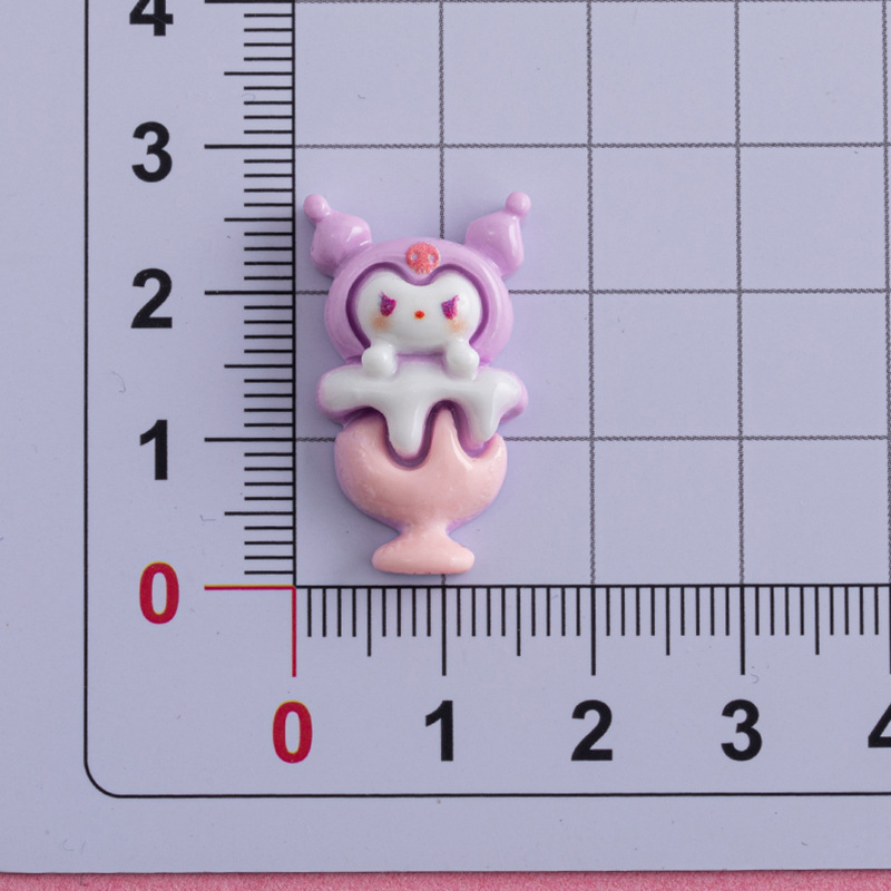 Dibujos Animados sanliou coolomi negro púrpura serie accesorios de resina DIY crema pegamento caja del teléfono accesorios para el cabello material hecho a mano