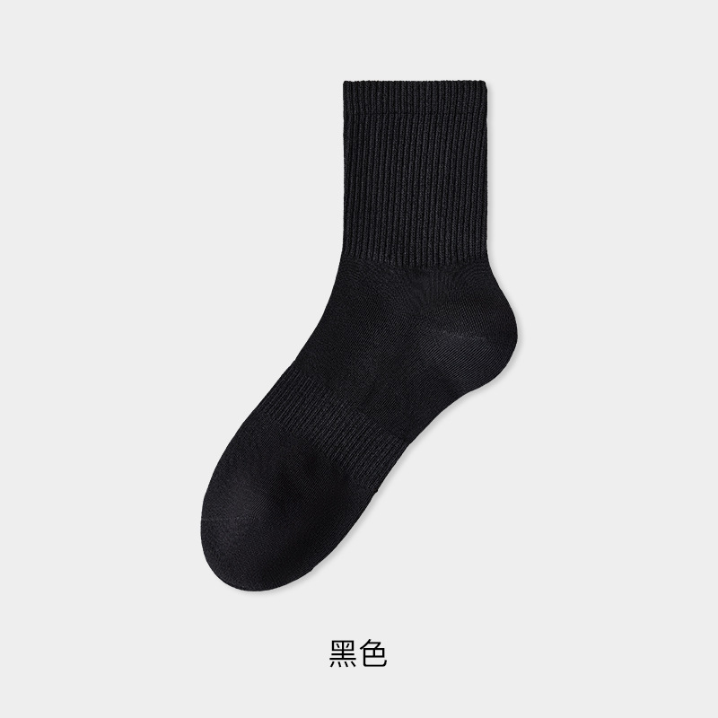 新疆棉袜子秋冬季男款纯棉防臭中筒袜秋款抗菌透气吸汗长筒袜男士|undefined