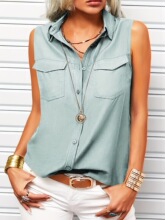 H 47229 Button Down Collar Sleeves Shirt �����������