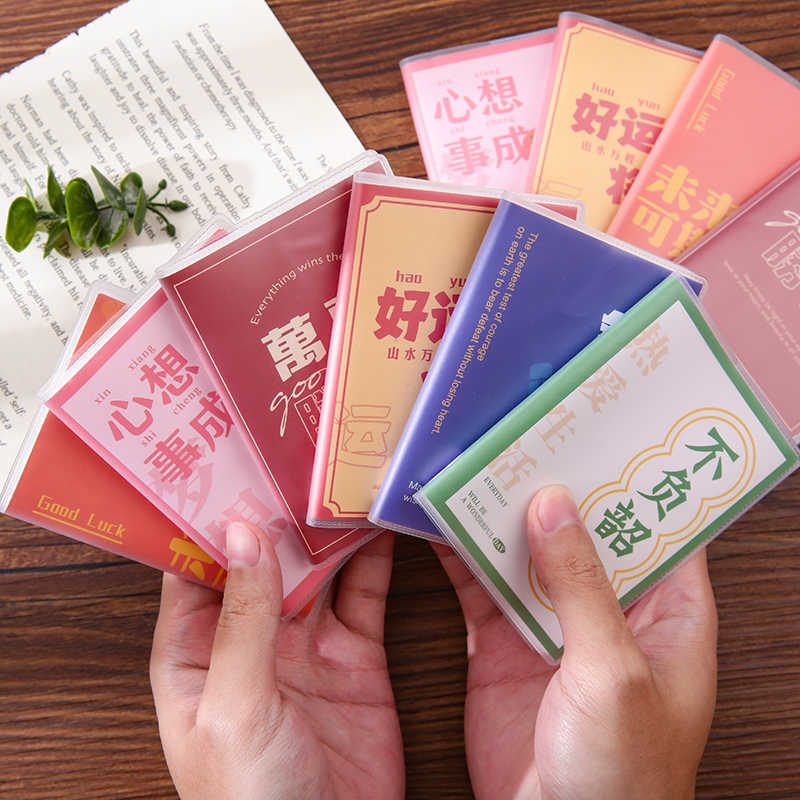 Inspiración A7 serie de texto cubierta de goma para estudiantes de papelería para incentivar premios mini cuadernos de bolsillo