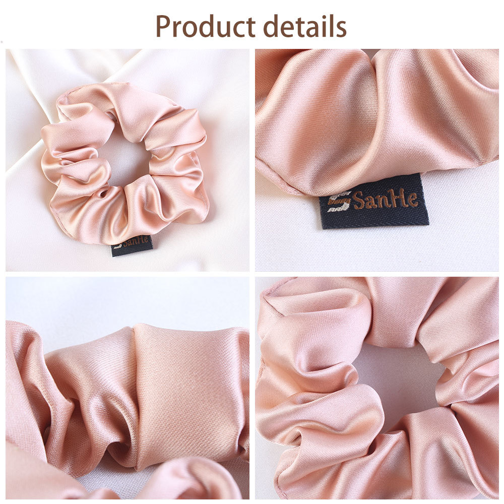 10g Weight Hair Tie Hair Accessories Type 1 Piece Quantity Casual, Daily Occasion satin Material Solid Color Pattern Women's Gender Simple Style Style Simple Style Women's Solid Color Satin Hair Tie 4