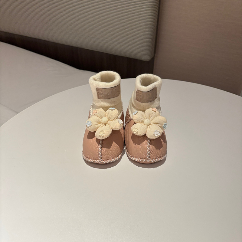 桑坡婴儿棉鞋羊皮毛一体步前鞋袜ins卡通男女宝宝软底毛毛鞋秋冬|undefined