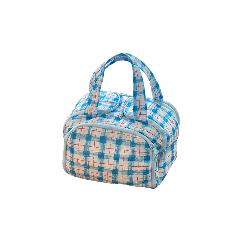 Nueva bolsa de maquillaje de gran capacidad de viaje bolsa de lavado portátil de gran capacidad de apertura amplia bolsa de almacenamiento de partición portátil