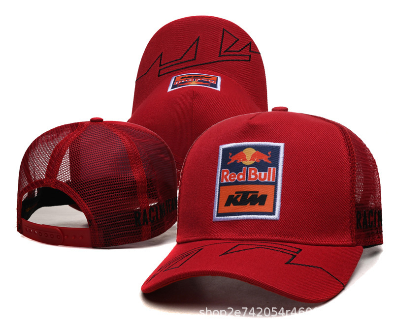 外国貿易レッドブルハットピークキャップF1レーシングハット男女カップルハットハードトップ野球帽サンシェードカーブつばフラットつば|undefined