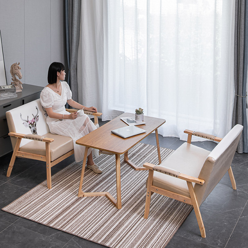 Dessert milk tea shop simple coffee shop negotiation table and chair combination leather leisure sofa coffee table office Double card holder Dessert milk tea shop simple coffee shop negotiation table and chair combination leather leisure sofa coffee table office Double card holder