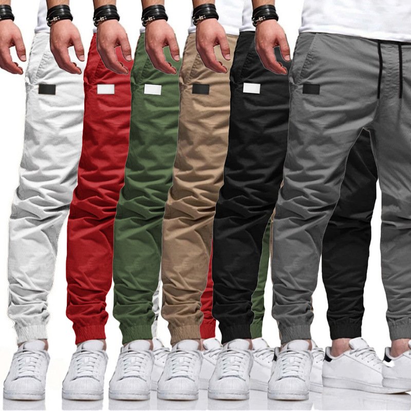 2026 Autumn/Winter New Slim Fit Casual Pants Simple European and American Style Casual Solid Color Patchwork Leather Pants Slightly Stretchy Youthful Trendy Pants