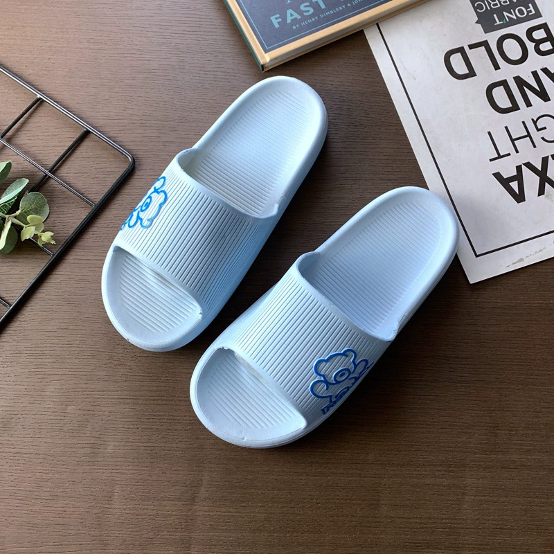 Summer comfortable soft slippers for bath, for beloved, soft sole