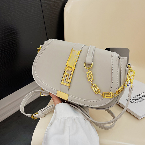Women's  Cross-Border Best-Selling Retro Simple Fashion Commute Quality High-End Pure Color Single Shoulder Diagonal Bag
