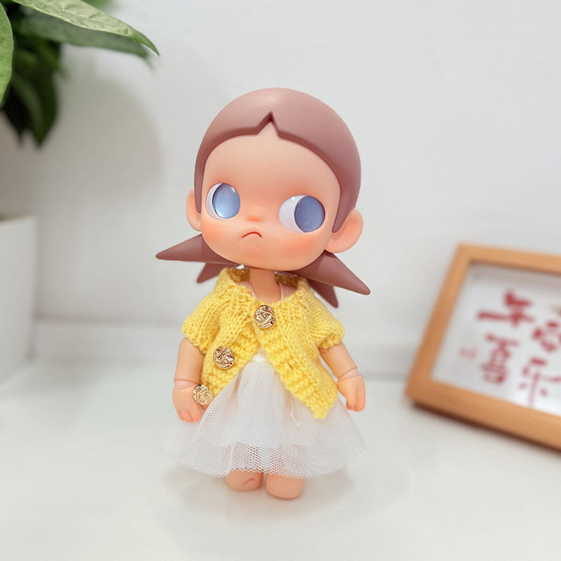 Cute Zsiga Movable Doll, the Place of Longing, Bjd Doll Clothes, Sister Gazi Clothes, Gold Button Sweater, Trendy Style