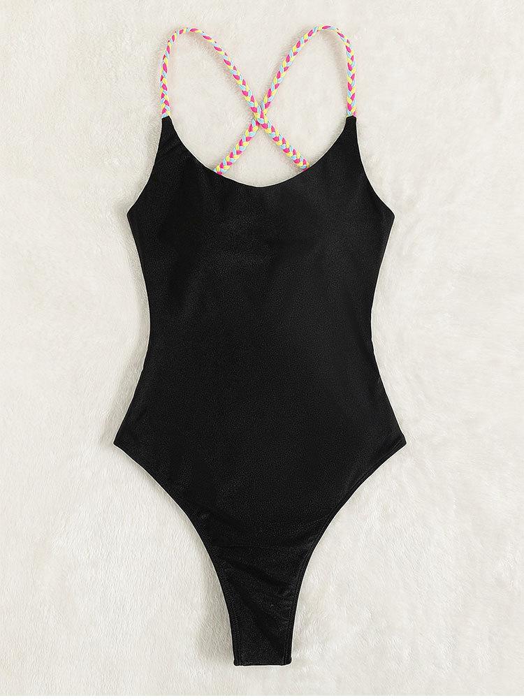 2024 Ny badedrakt i ensfarget, sexy, ensfarget magebelegg for rygg, stram bikini_voghion.com