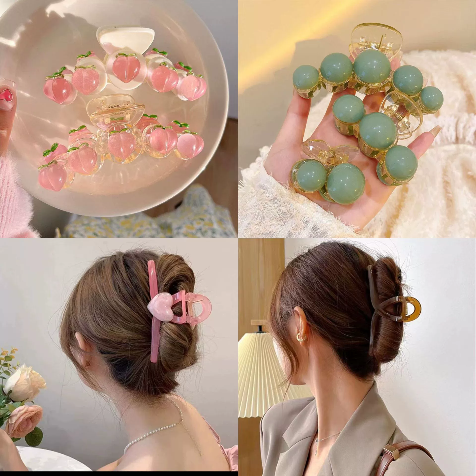 Чистая Красная Весна карамельный цвет высококачественный зажим Сладкая персиковая тарелка для волос заколка с акулой любовь заколка для волос головной убор оптом