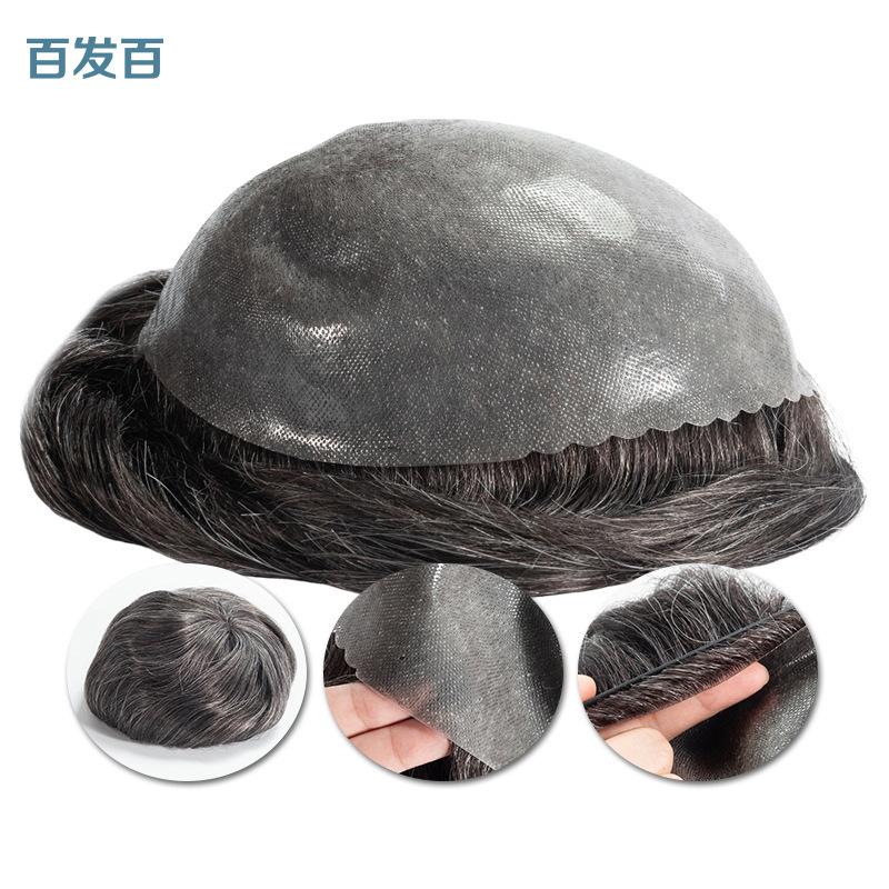 Men's Hairpiece, Full Pu Realistic Thin Breathable Biological Scalp Hairpiece, Invisible Seamless Bald Hair Replacement Piece for Men Men's Hairpiece, Full Pu Realistic Thin Breathable Biological Scalp Hairpiece, Invisible Seamless Bald Hair Replacement Piece for Men