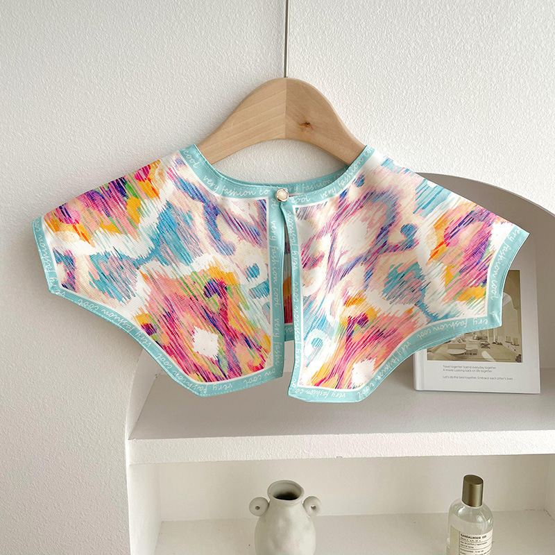 Nuevo chal protector solar de verano de las mujeres al aire libre con aire acondicionado decoración de la habitación chaleco de protección del cuello pequeña bufanda falsa bufanda anudada