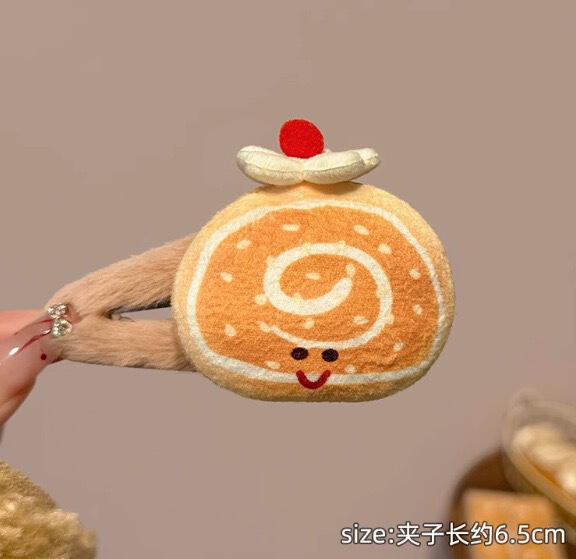 食品コーヒー色の漫画かわいいハンバーガーヘアピン女性の前髪クリップトーストパンヘアピン子供の細い髪 bb クリップ頭飾り|undefined
