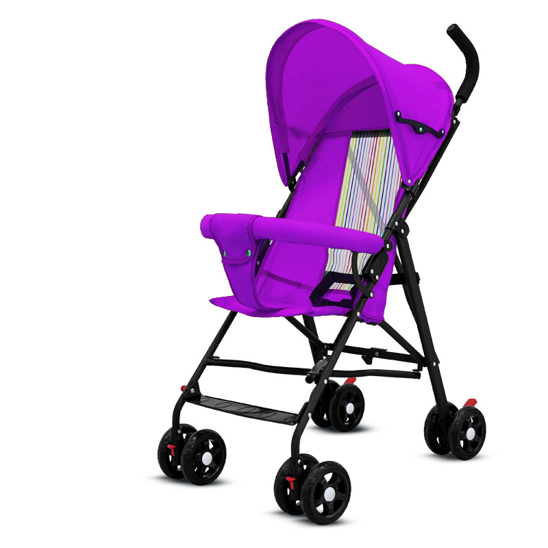 Cochecito de bebé puede sentarse y acostarse bebé ligero plegable simple súper niños pequeños deslizamiento bebé paraguas portátil coche mano empuje verano
