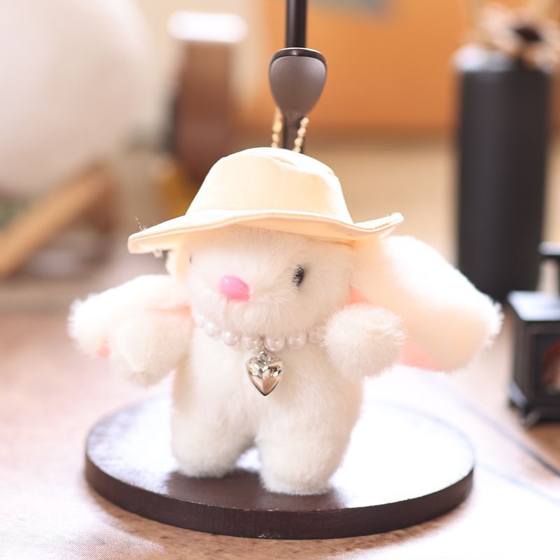 インターネット有名人かわいいかわいい帽子バニーペンダントぬいぐるみ人形バッグペンダントキーホルダー布人形人形|undefined