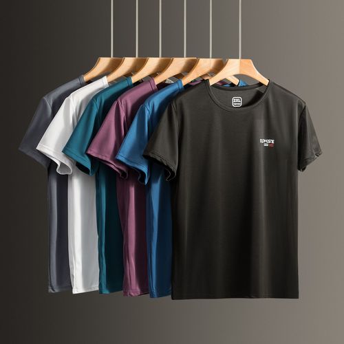 Men's Quick-Dry Air Conditioning Ice Silk T-Shirt, Thin Breathable Mesh Loose Short Sleeve Half-Sleeve Trendy Men's Couple's T-Shirt