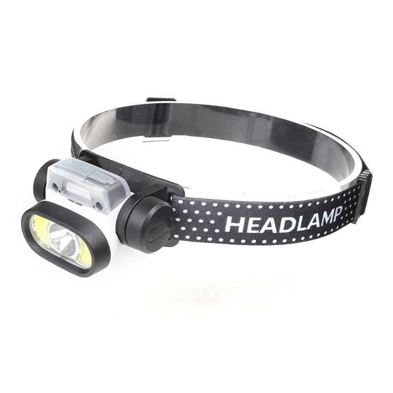 Nuevo brillante inducción fuerte luz faro al aire libre pesca luz USB carga onda inducción multi-engranaje ajustable faro