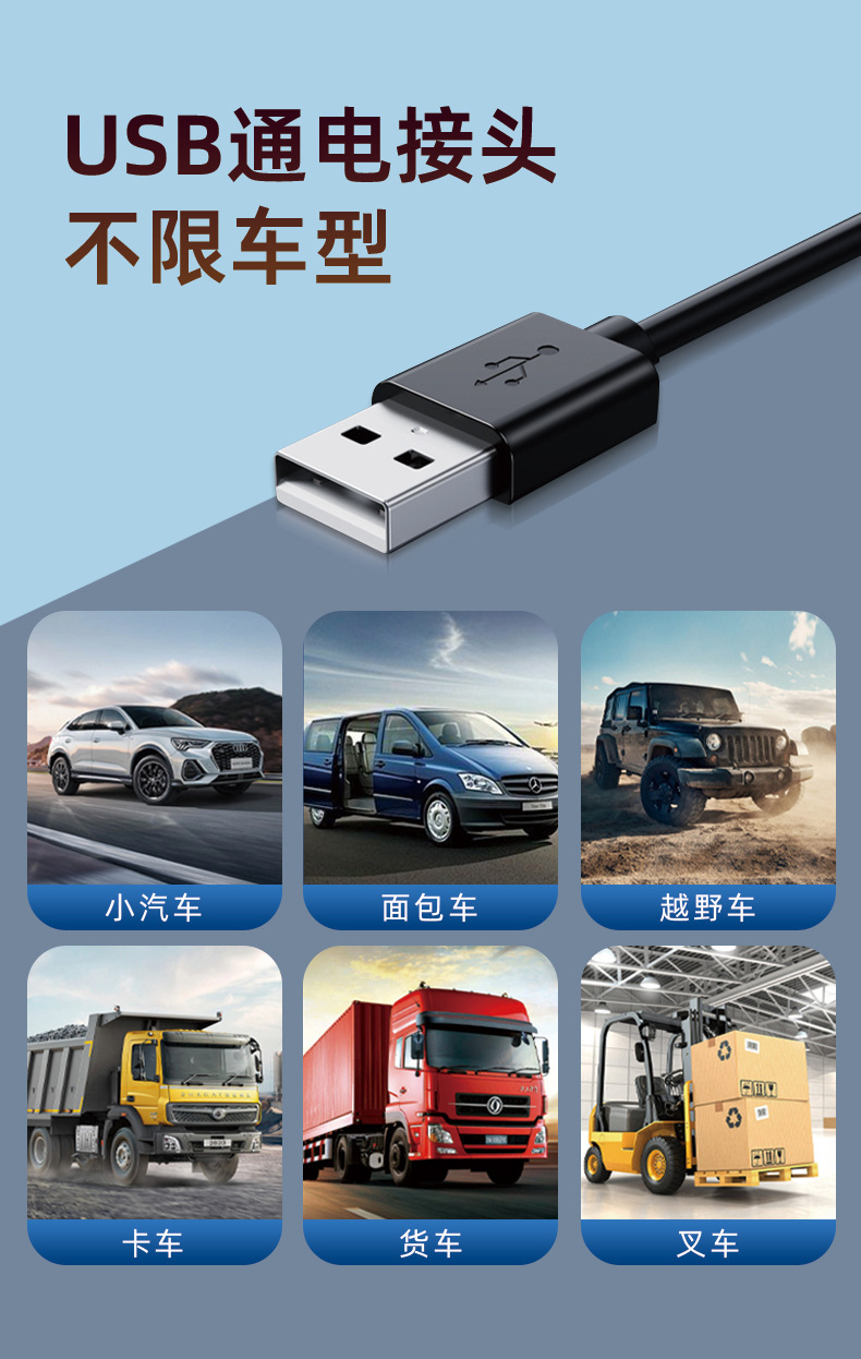 Cross-Border Summer New Model Air Vent Clip Car Fan 5V Mini Car Fan USB Interface Car Small Fan