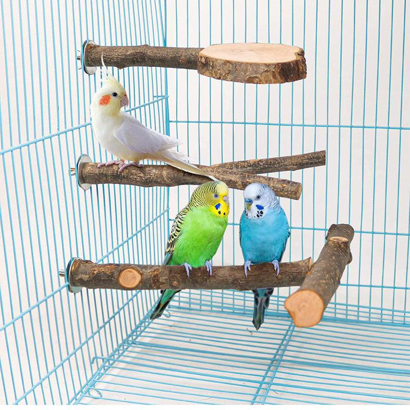 鳥站棒鳥棲木鳥籠配件鳥用品用具樹杈站杆站棒站台鸚鵡鳥玩具