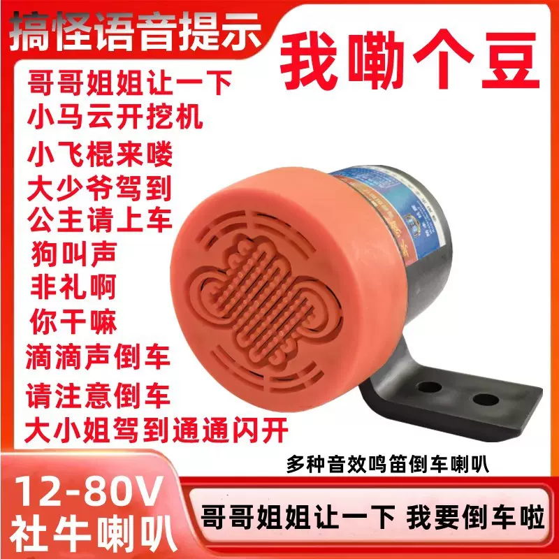 大小姐驾到我嘞里个豆鸣笛喇叭汽车电动车摩托车通用个性语音提示
