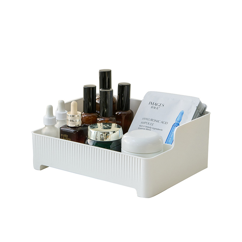 Caja de almacenamiento de cosméticos de escritorio, tocador, tocador, caja de almacenamiento de artículos diversos, lápiz labial, productos para el cuidado de la piel, tocador, estante