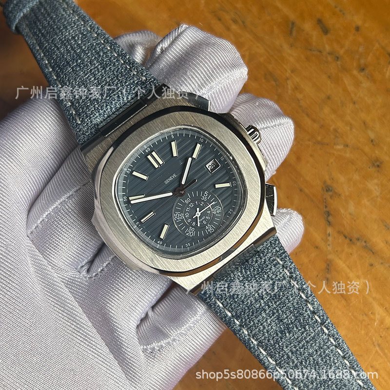 Foreign Trade Patek 3K Nautilus Grenade 5980 Series Canvas Strap Fully Automatic Mechanical Men's Business Multi-Function Watch