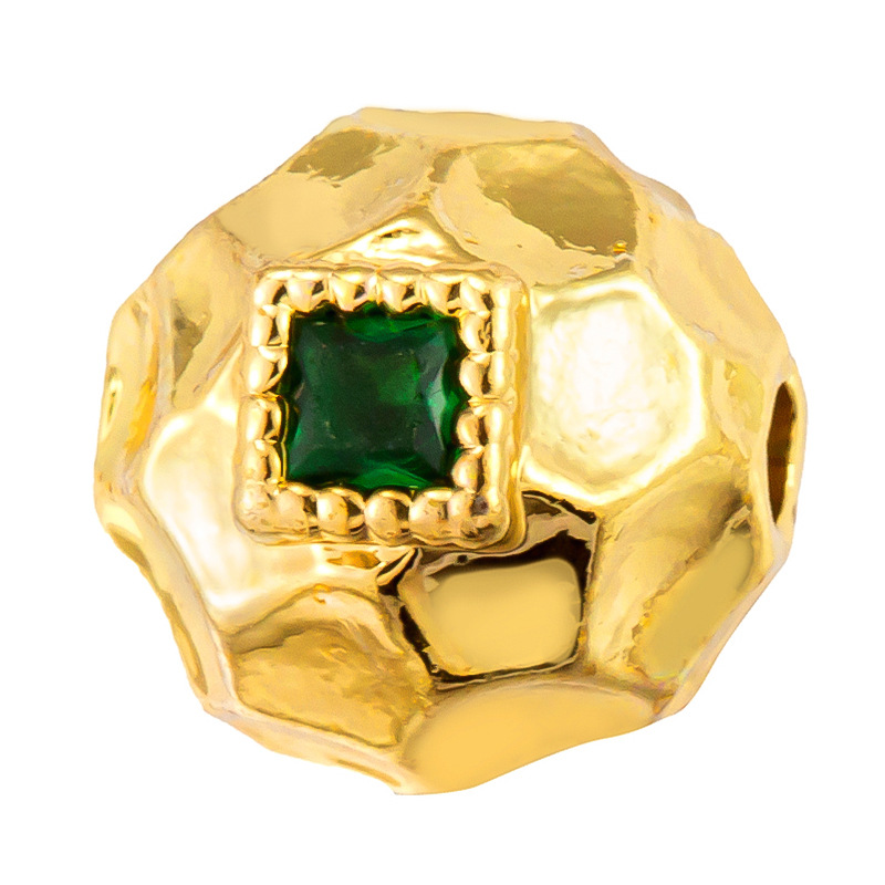 Colgante de cobre micro incrustado Gufasha oro goteo de aceite perlas de transferencia DiDi con perlas de acessorios de perlas huecas fábrica de perlas al por mayor