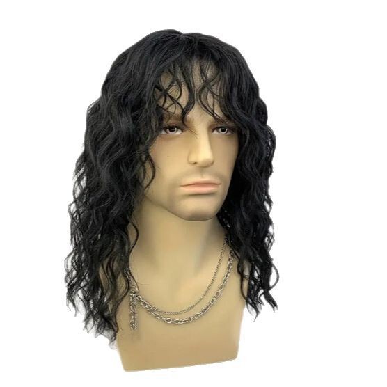 New Foreign Trade European and American Men's Wigs, Punk Rock Short Curly Hair, Halloween Costume Wigs, Wholesale Headgear from Manufacturers