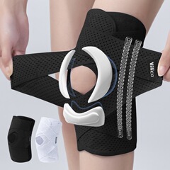 日本第 6 世代膝パッド半月板プロ保護カバーサイクリングとランニング軽量通気性膝蓋骨ベルトスポーツ膝パッド
