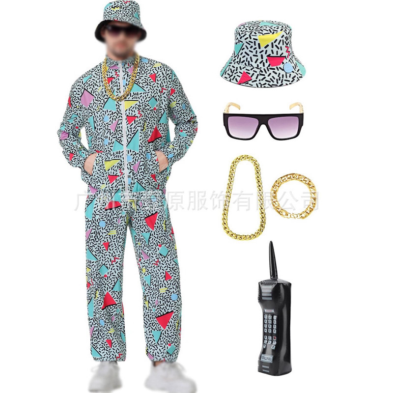 2025 Amazon's New 90S Retro Printed Sportswear, Unisex Hippie Disco Party Clothing