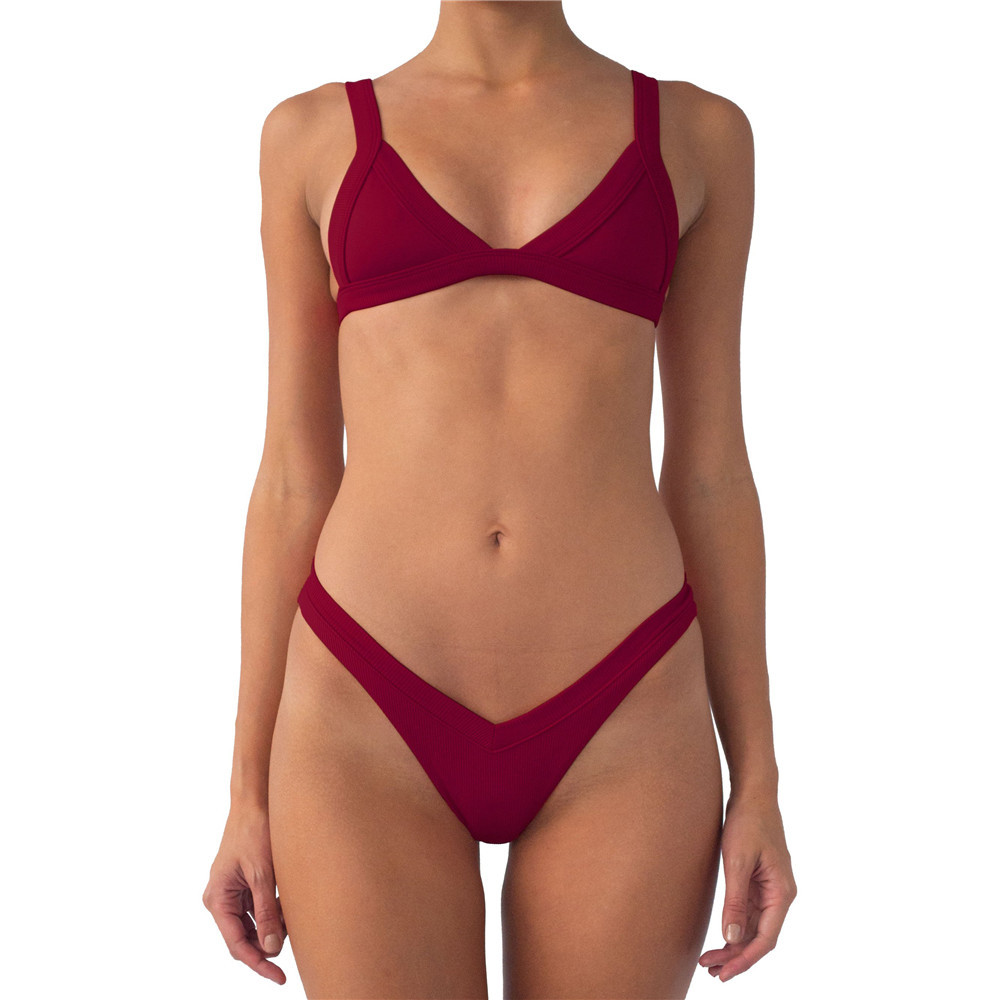 Women's Solid Color 2 Piece Set Bikinis display picture 6