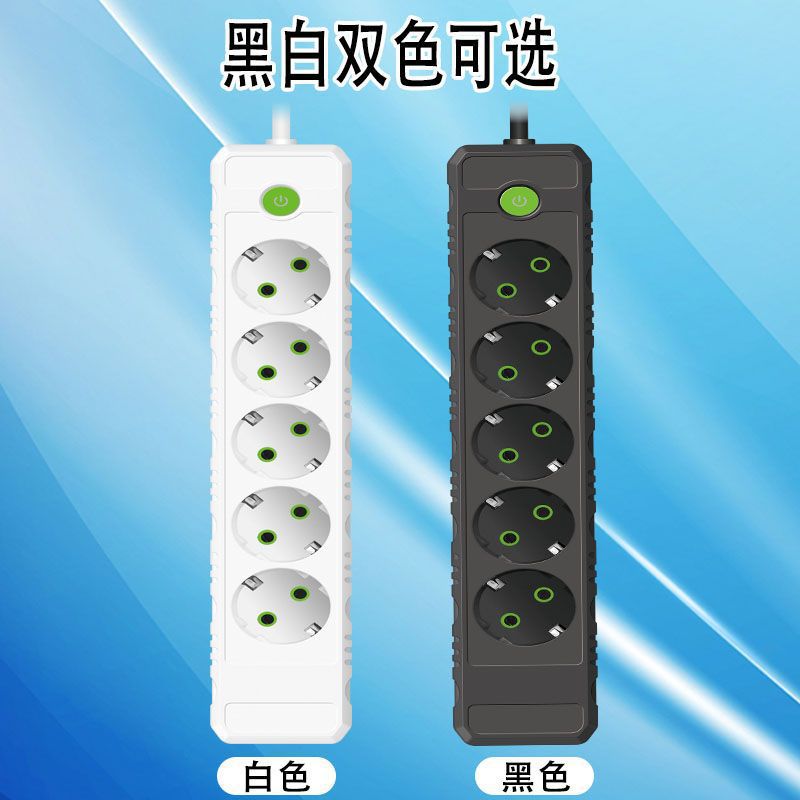 Enchufe de extensión de agujero especial de la norma europea enchufe de fila de función porosa enchufe de fila de oficina doméstica