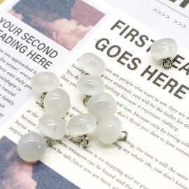 1cm高档树脂猫眼衬衫扣子纽百搭半圆球珠光双层精致淑女风钮扣