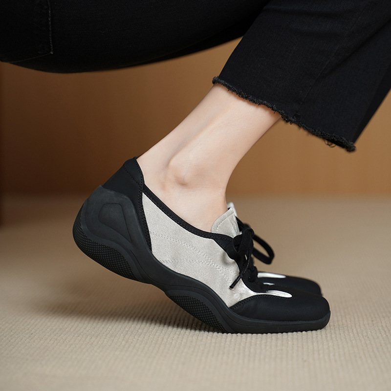 Very Comfortable to Wear! Lightweight and Soft Sports Sole with Color-Blocking Lace-Up Design, Dexun Shoes, 2026 New Model, Sheepskin Low-Top Casual Shoes Very Comfortable to Wear! Lightweight and Soft Sports Sole with Color-Blocking Lace-Up Design, Dexun Shoes, 2026 New Model, Sheepskin Low-Top Casual Shoes
