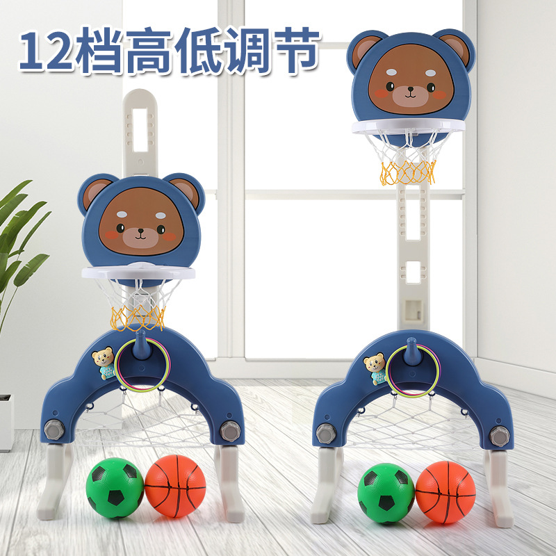 Cartoon animal infantil rack de baloncesto elevable canasta doméstica interior caja de lanzamiento bola regalos de juguetes de 2 - 3 años