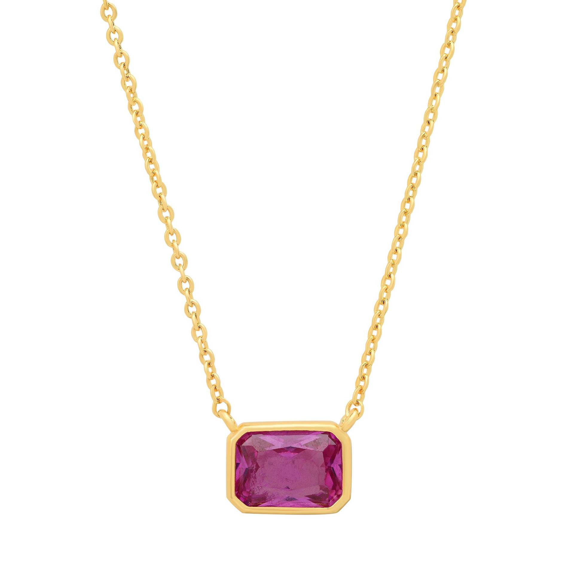 Wholesale Retro Square Stainless Steel Zircon Pendant Necklace_colorza_4