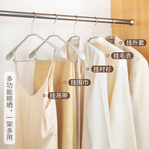 Glossy PVC Coated Coat Rack with Wide Shoulder Suit Hanger, Anti-Slip, Scratch-Free, Sun-Resistant for Home Use, Laundry Hanger, Wholesale